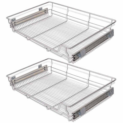 Vidaxl Drahtkörbe verlängert 2 PCs 800 mm silberfarben