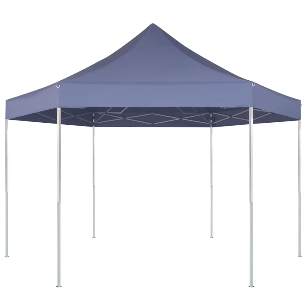 Vidaxl Partytent Popup Hexagonal Folding 3.6x3.1 M dunkelblau