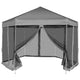 Vidaxl Partytent Pop-up Hexagonal mit 6 Seitenwänden 3.6x3,1 m Grau