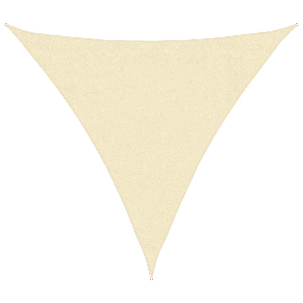 Vidaxl Sunshade HDPE Triangular 3,6x3.6x3,6 m Creme
