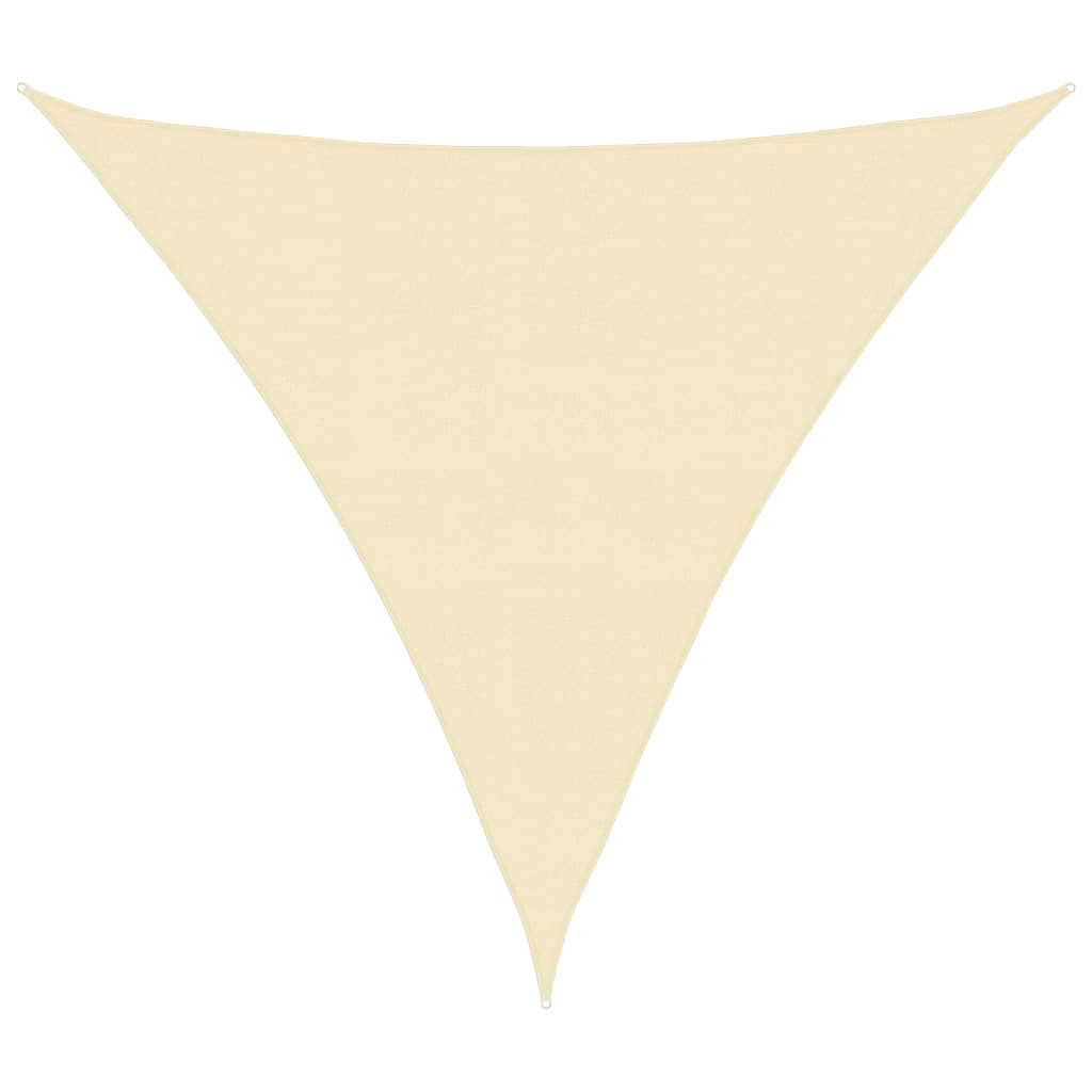 Vidaxl Sunshade HDPE Triangular 5x5x5 m Créme gefärbt