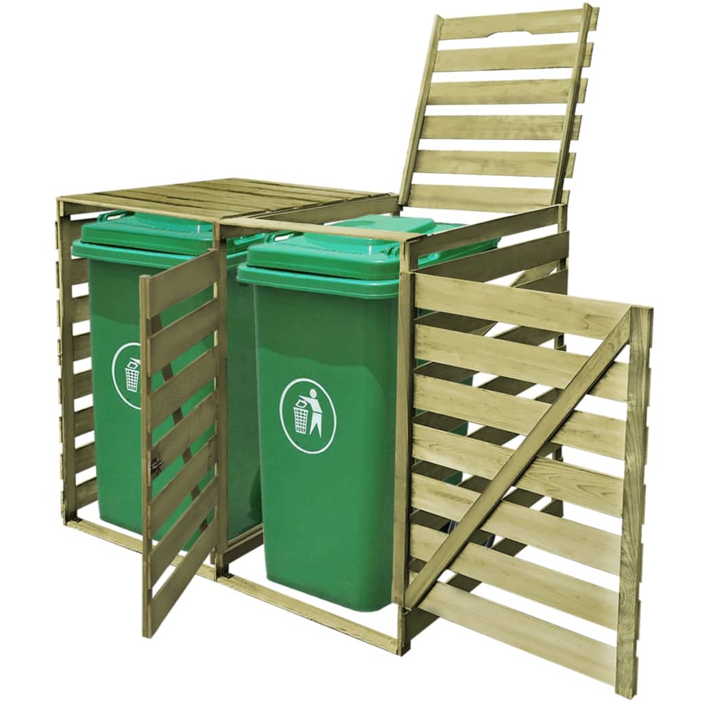 VIDAXL -Behälterspeicher Doppelte 240 l imprägniertes Holz