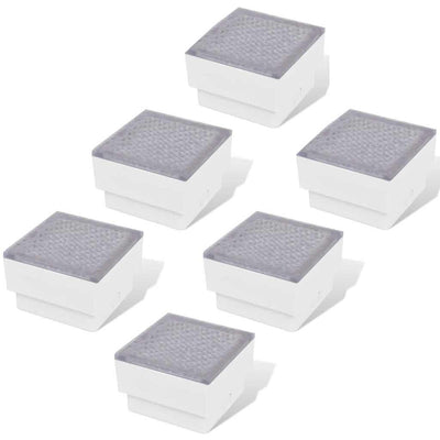 VIDAXL BOORSPLOCTS 6 ST LED 100x100x68 mm