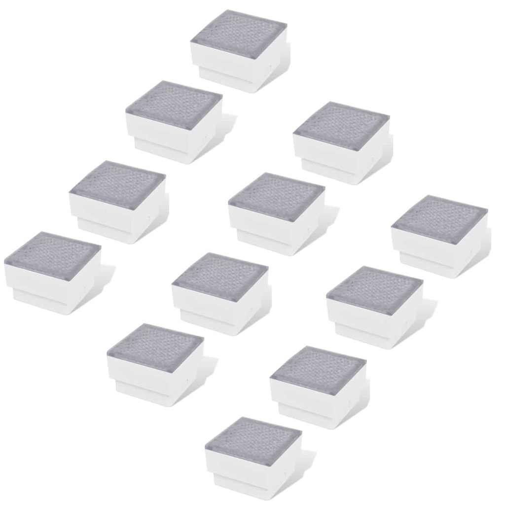 VIDAXL BODE PLOPS 12 ST LED 100x100x68 mm