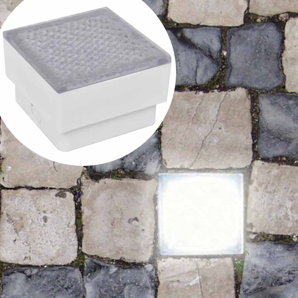 VIDAXL BODE PLOPS 12 ST LED 100x100x68 mm