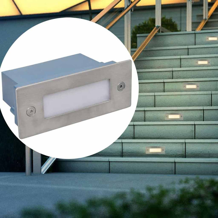 VIDAXL -Treppeninvestitionsflecken 12 ST LED 44x111x56 mm