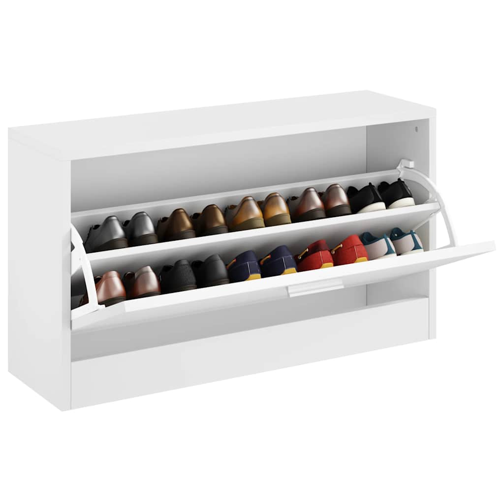 Vidaxl Schuhe Aufbewahrungsschrank 80x24x45 cm Weiß