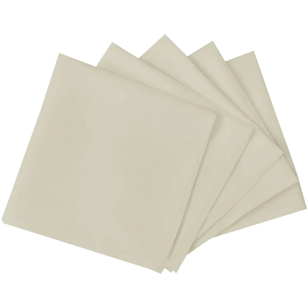 Vidaxl Servietten 25 Stück Creme 50x50 cm