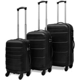 Vidaxl 3-teiliges Gepäckset hart 45,5 55 66 cm Schwarz - afbeelding 1