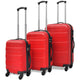VIDAXL 3-TEIL-Gepäckset hart 45,5 55 66 cm Rot
