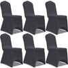Vidaxl Stuhlabdeckung Stretch Anthrazit 6st