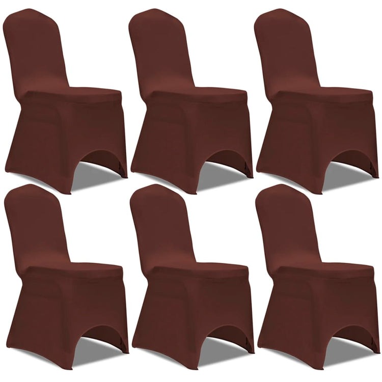 Vidaxl Stuhlabdeckung Stretch 6 St Brown
