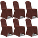 Vidaxl Stuhlabdeckung Stretch 6 St Brown