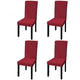 Vidaxl -Sitz deckt 4 ST Stretch gerade Bordeaux ab