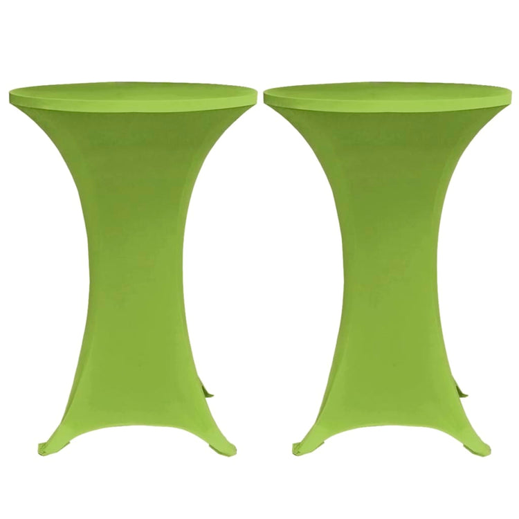 Vidaxl Tischabdeckung Stretch 2 Stück 70 cm grün