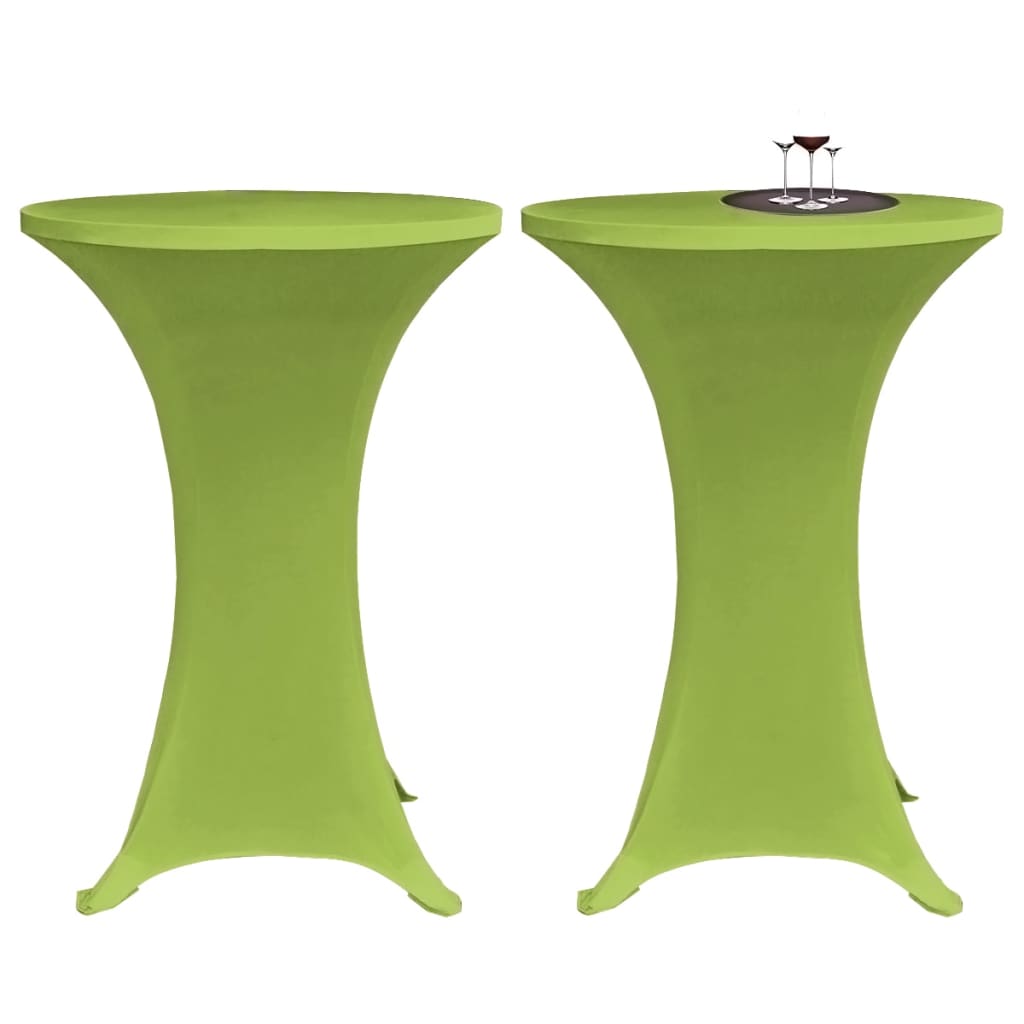 Vidaxl Tischabdeckung Stretch 2 Stück 70 cm grün