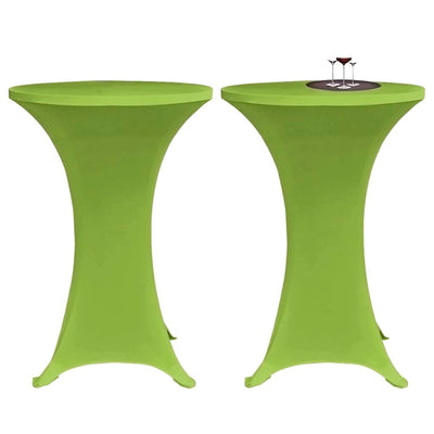 Vidaxl Tischabdeckung Stretch 2 Teile 80 cm Grün