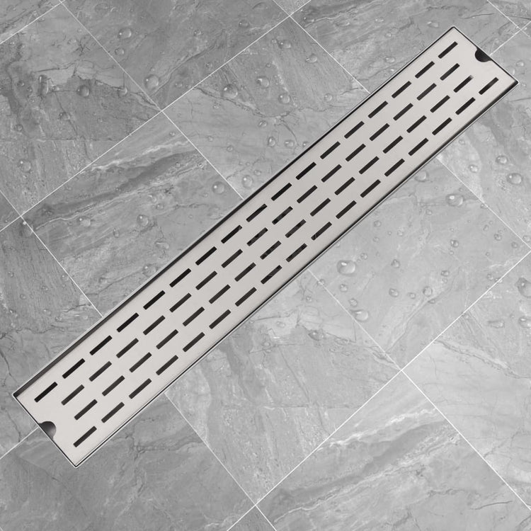 Vidaxl Duschabfluss rechteckig 730 x 140 mm Edelstahl