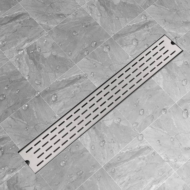 Vidaxl Duschabfluss rechteckig 830 x 140 mm Edelstahl