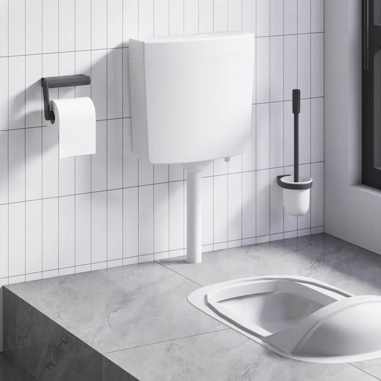 Vidaxl Toilettenboden mit Wasserversorgung am Boden 3 6 l Weiß