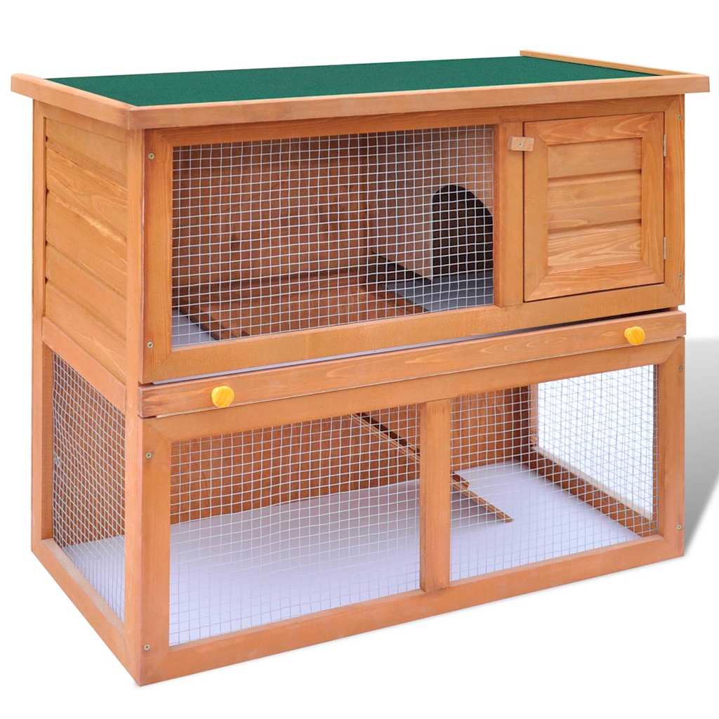 Vidaxx Outdoor-Kaninchenstall für kleine Haustiere, 1 Tür, Holz