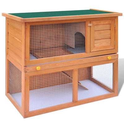 Vidaxx Outdoor-Kaninchenstall für kleine Haustiere, 1 Tür, Holz