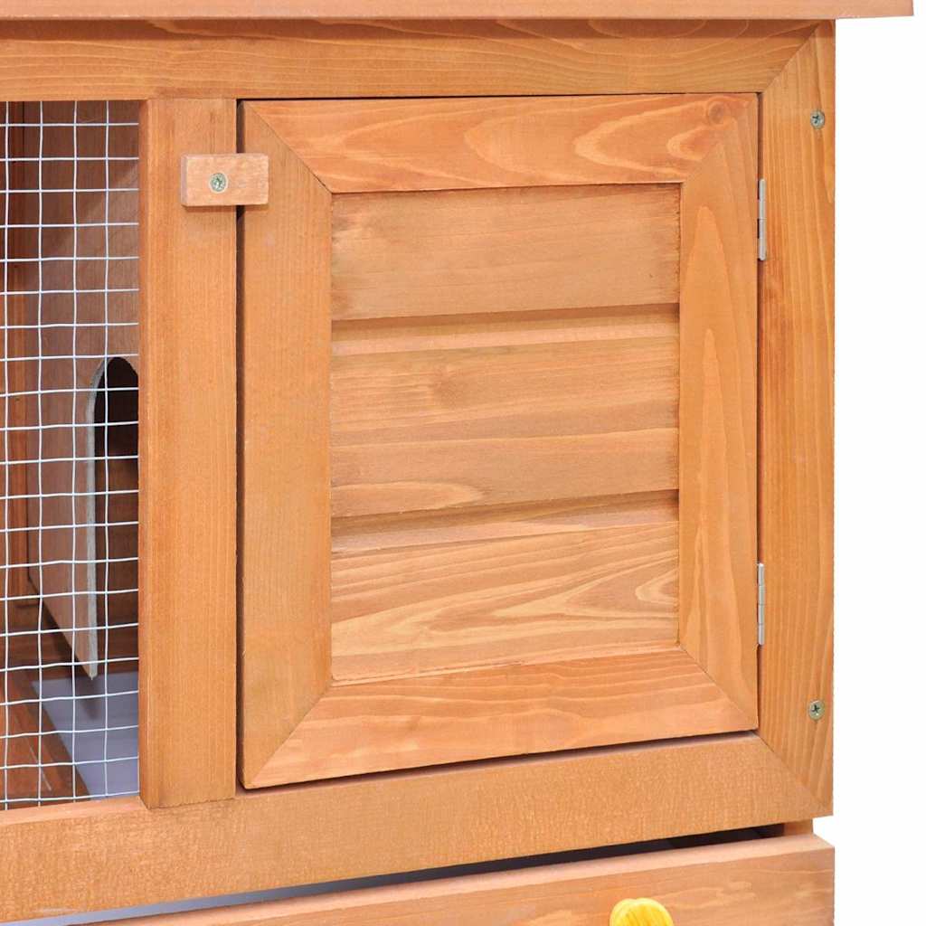 Vidaxx Outdoor-Kaninchenstall für kleine Haustiere, 1 Tür, Holz