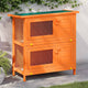 Vidaxx Outdoor-Kaninchenstall für kleine Haustiere, 4 Türen, Holz