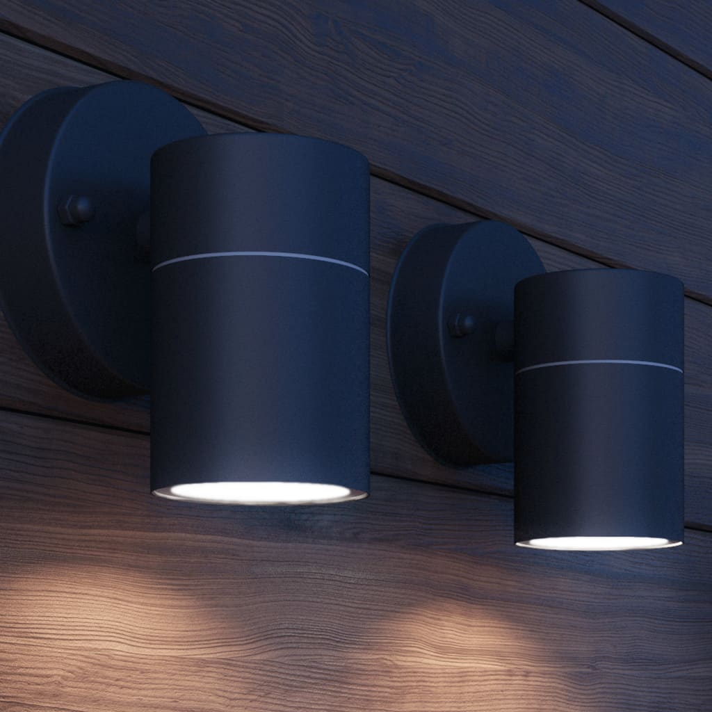 Vidaxl LED -Wandlampe außerhalb Edelstahl 2 Sts 2 Sts