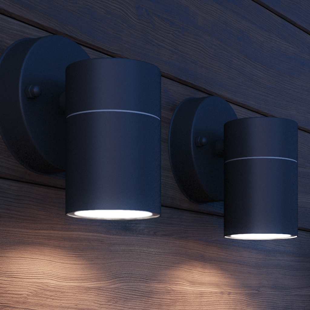 Vidaxl LED -Wandlampe außerhalb Edelstahl 2 Sts 2 Sts