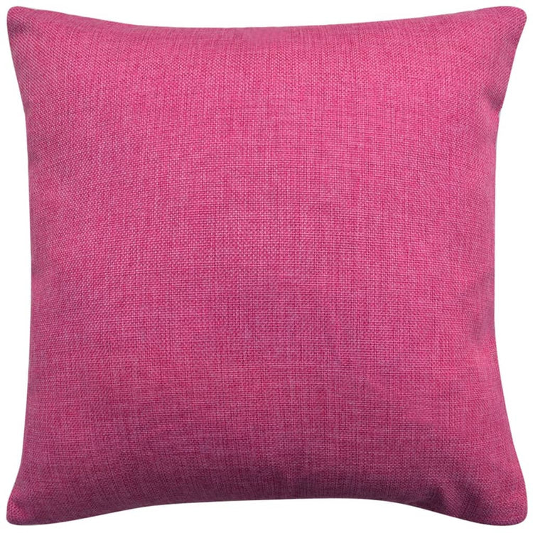 Vidaxl -Kissenbezüge 4 Stücke Leinen Look Pink 40x40 cm