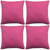 Vidaxl -Kissenbezüge 4 Stücke Leinen Look Pink 80x80 cm