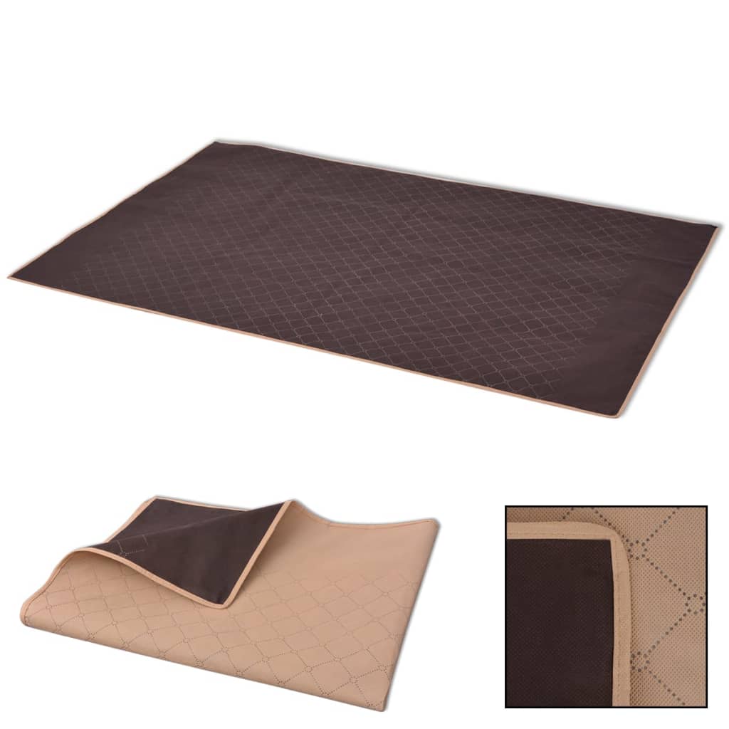 Vidaxl Picknick Teppich 100x150 cm Beige und Braun