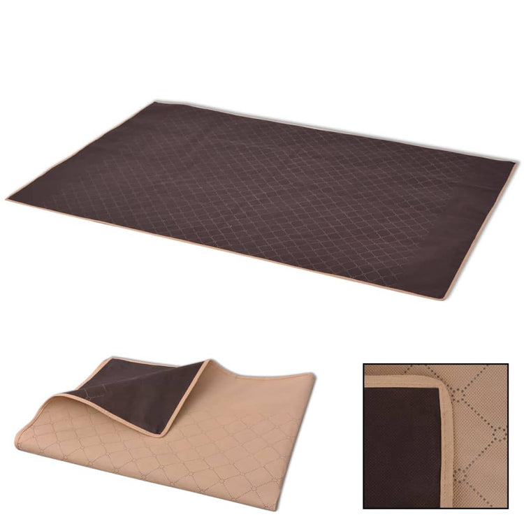 Vidaxl Picknick Teppich 100x150 cm Beige und Braun