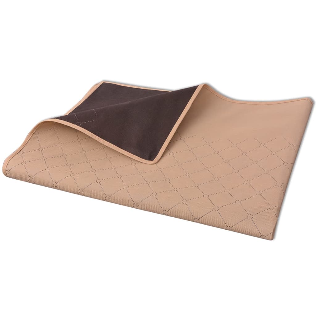 Vidaxl Picknick Teppich 100x150 cm Beige und Braun