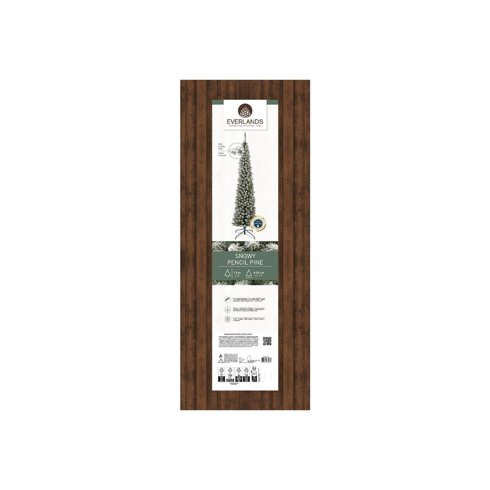 Everlands Weihnachtsbaum Bleistiftkiefer schneebedeckt ø50xh180cm