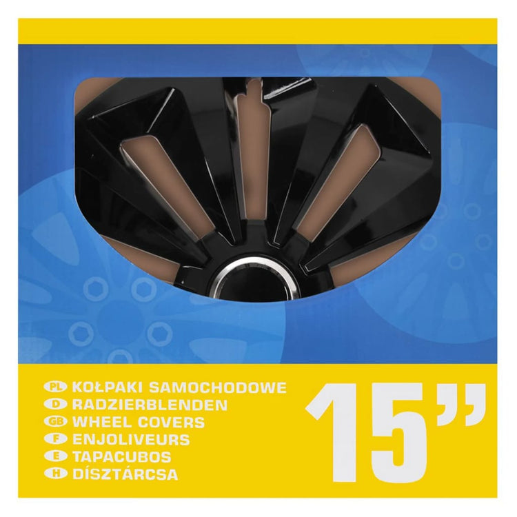 PREPLUS HUBCAPS 4 ST FOX 15 Schwarz