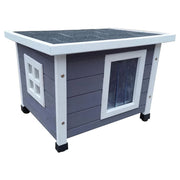 @pet @pet Cat Loft für außerhalb von 57x45x43 cm Holz grau und weiß - afbeelding 1