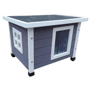 @pet @pet Cat Loft für außen xl 68.5x54x51.5 cm Holz grau und weiß - afbeelding 1