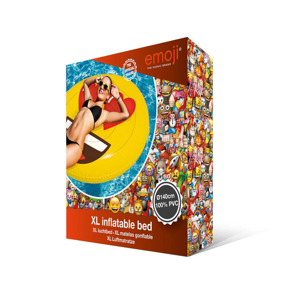Grundlegende aufblasbare Figuren Emoji Face Hearts 140 cm