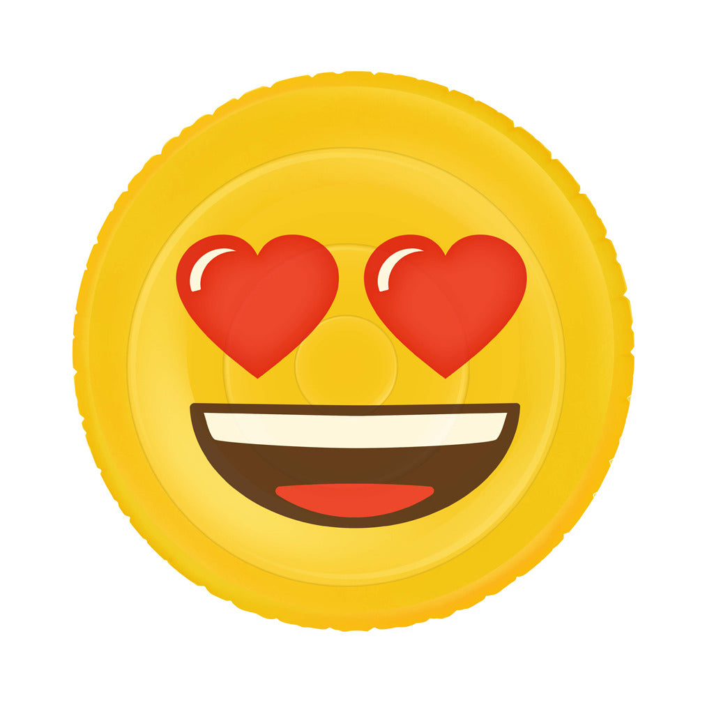 Grundlegende aufblasbare Figuren Emoji Face Hearts 140 cm