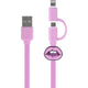 Kangaro Kangaro K-58191006 Dresz 2in1 Micro-USB-Ladekabel + Pin Lippen Pink
