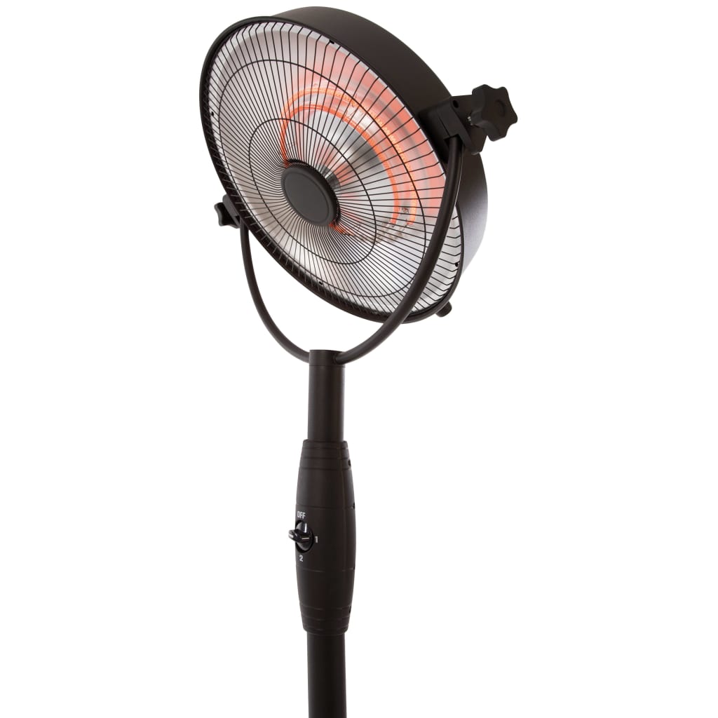 Gezündetes, stehende Terrassenheizung Retro Sphere 2100 W Halogenschwarz RSS16