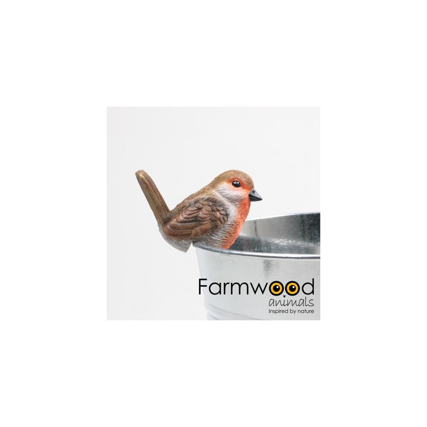 Farmwood Tiere Topfaufhänger Vogel Rotkehlchen