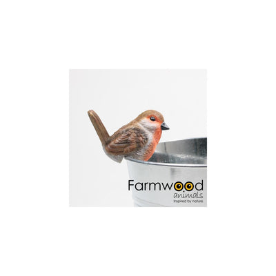Farmwood Tiere Topfaufhänger Vogel Rotkehlchen