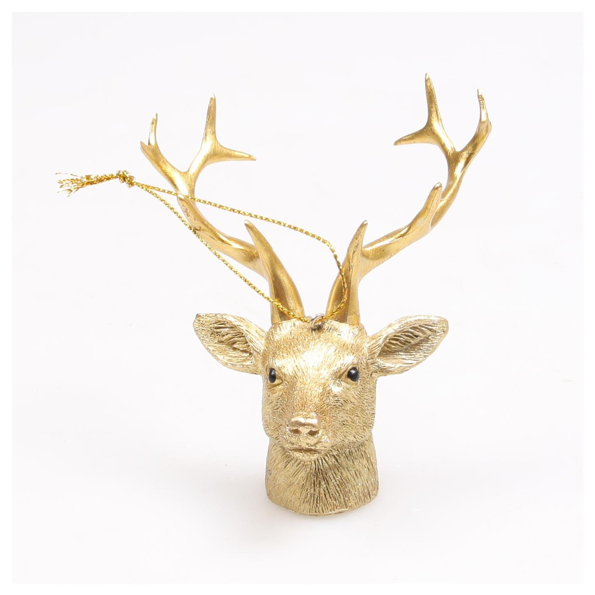 Saisonale Dekoration Hirschkopf hängend Gold 10x8x9 cm