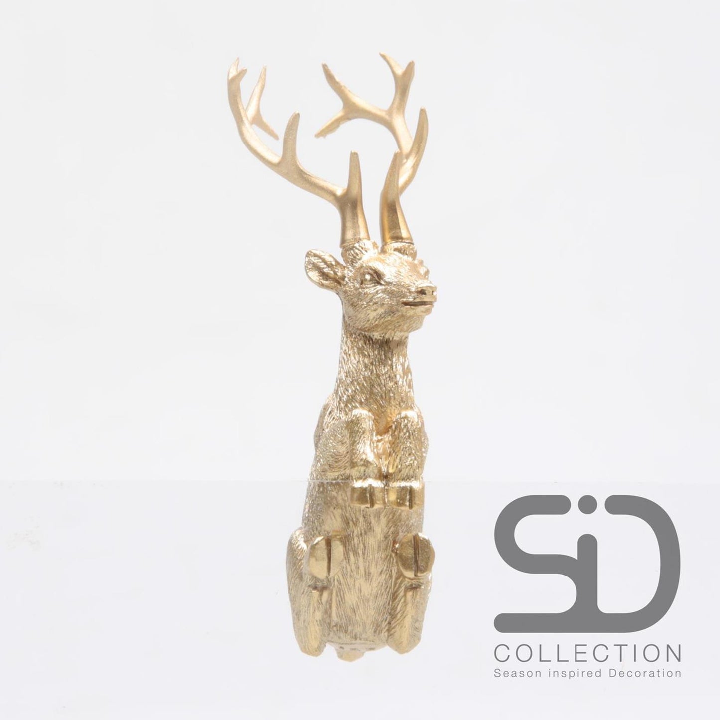 Von der Jahreszeit inspirierter Deko-Topfaufhänger Hirsch gold 7cm
