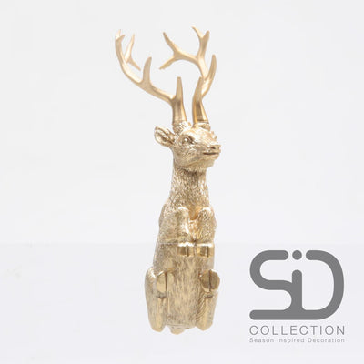 Von der Jahreszeit inspirierter Deko-Topfaufhänger Hirsch gold 7cm