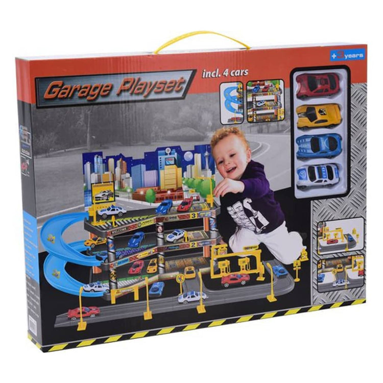 Tender Toy Tender Toys Toy Set mit 4 Autos 62x31x33 cm grau und blau