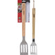 Grillspatel aus Edelstahl, Holz, 46 cm